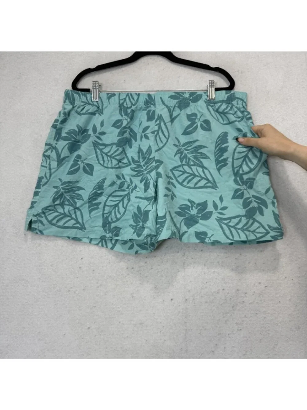 Columbia Shorts Mens XL Blue Floral Swim Trunks Mesh Lined Tropical Hawaiian